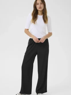 Kaffe Damen Leggings KAtessa Elastische Taille in schwarz