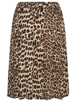 Kaffe Damen Rock KAamber Elastische Taille in beige schwarz