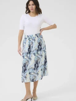 Kaffe Damen Rock KAjasmin in blau