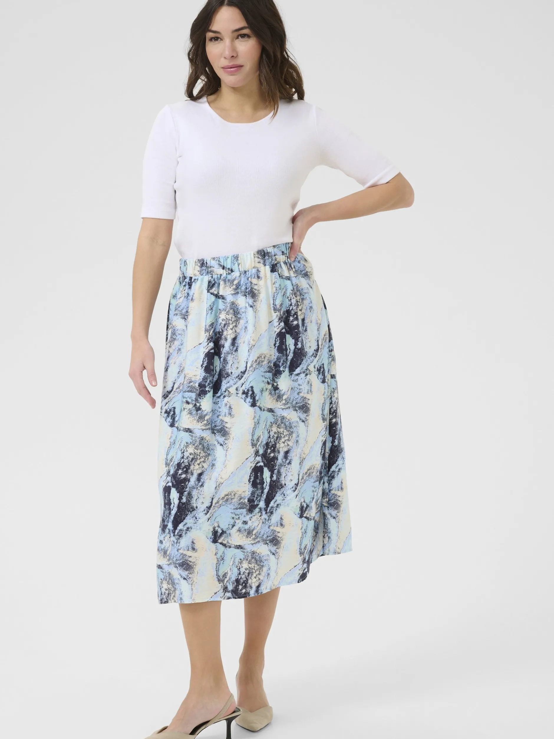 Kaffe Damen Rock KAjasmin in blau