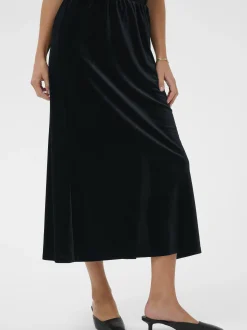 Kaffe Damen Rock KAkelly Elastische Taille in schwarz