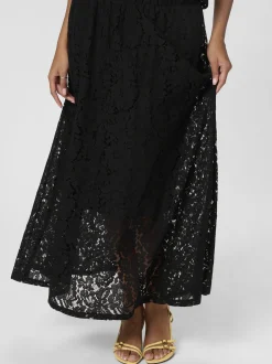 Kaffe Damen Rock KAnomi Elastische Taille in schwarz