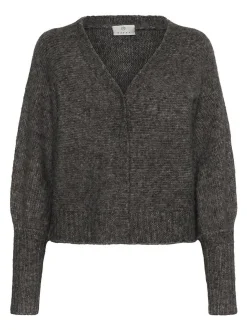 Kaffe Damen Strickjacke KAcuba in grau