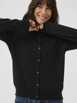 Kaffe Damen Strickjacke KAlizza in schwarz