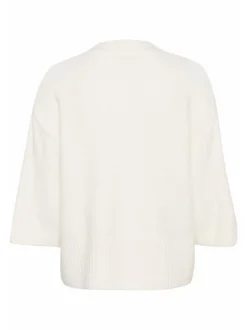 Kaffe Damen Strickjacke KArosie in ecru