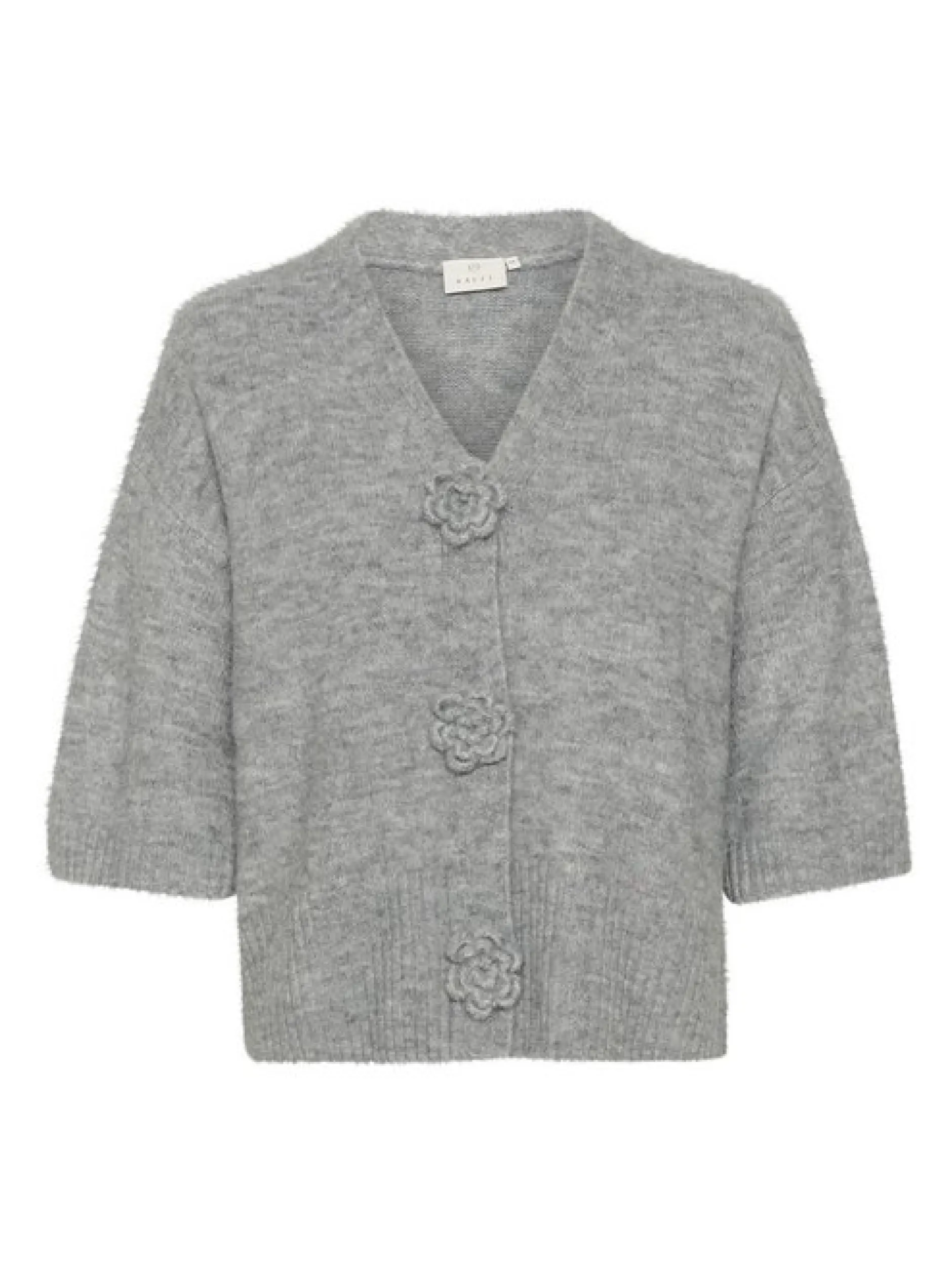 Kaffe Damen Strickjacke KArosie in grau