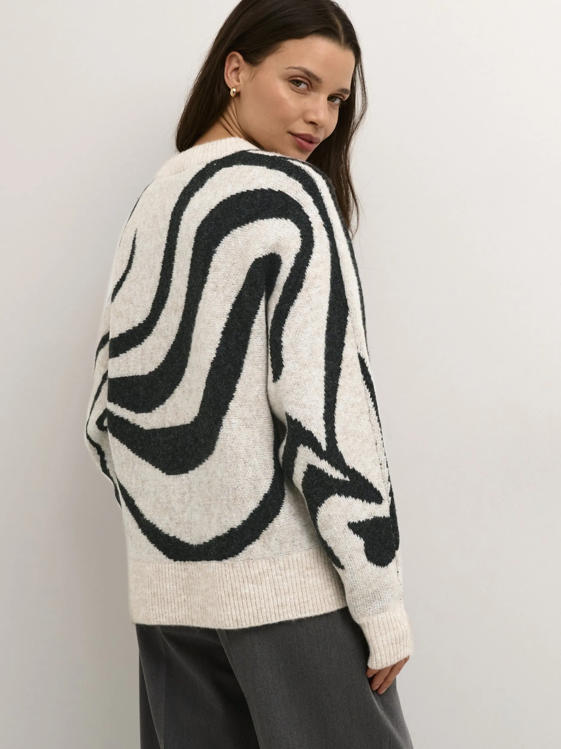 Kaffe Damen Strickpullover KAbirthe in sand