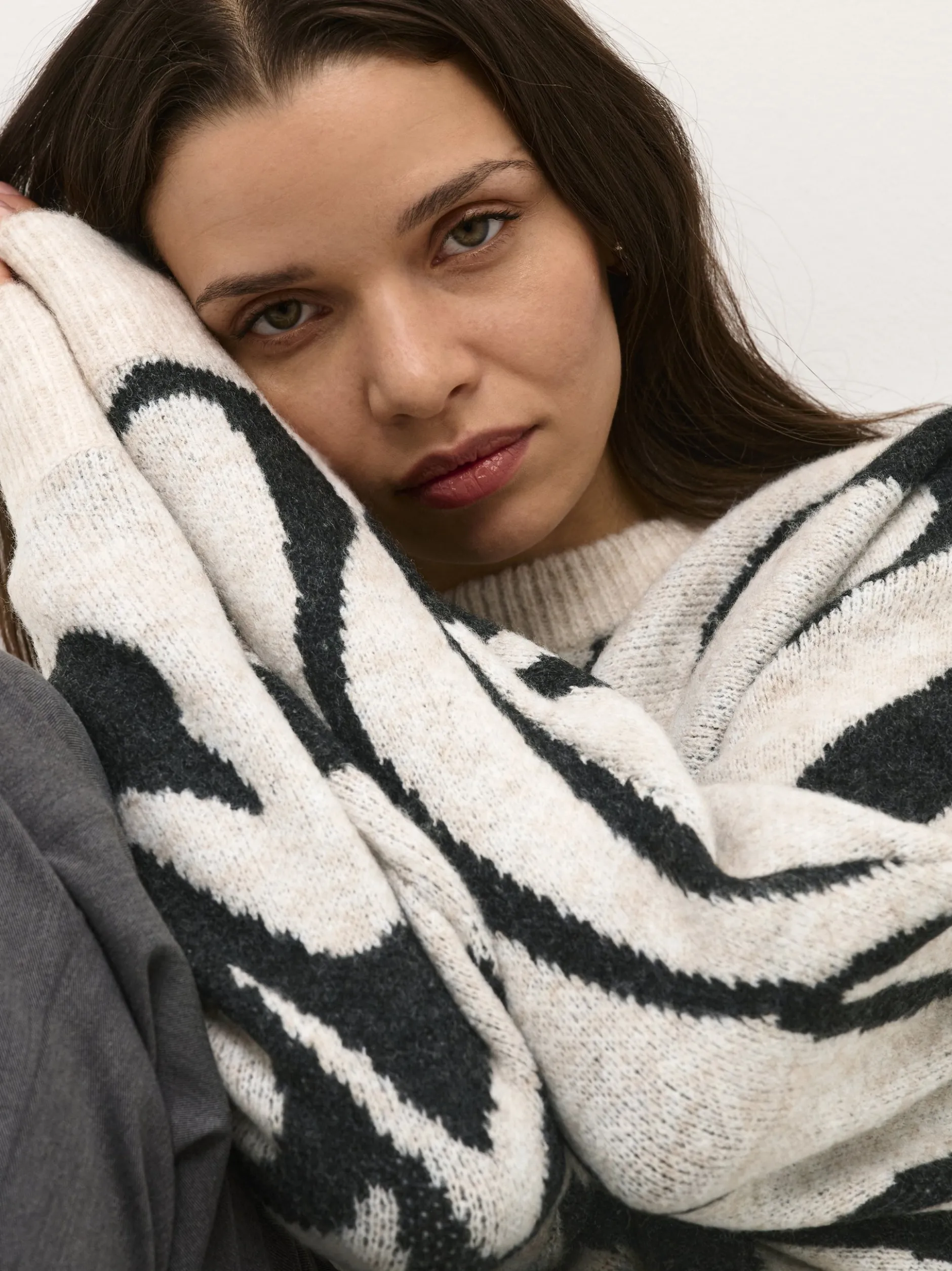 Kaffe Damen Strickpullover KAbirthe in sand