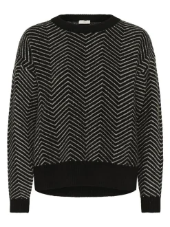 Kaffe Damen Strickpullover KAbitzy in schwarz