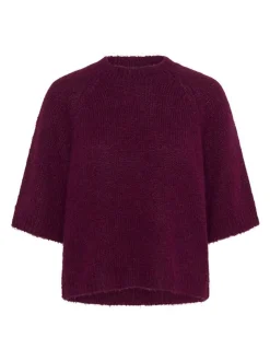 Kaffe Damen Strickpullover KAemilie in bordeaux