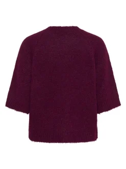 Kaffe Damen Strickpullover KAemilie in bordeaux