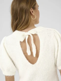 Kaffe Damen Strickpullover KAemilie in ecru