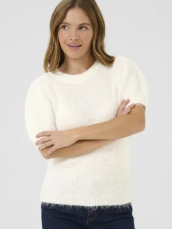 Kaffe Damen Strickpullover KAemilie in ecru
