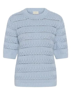 Kaffe Damen Strickpullover KAkaren in blau