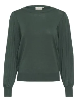 Kaffe Damen Strickpullover KAlone in grün
