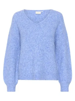 Kaffe Damen Strickpullover KAsarla in blau