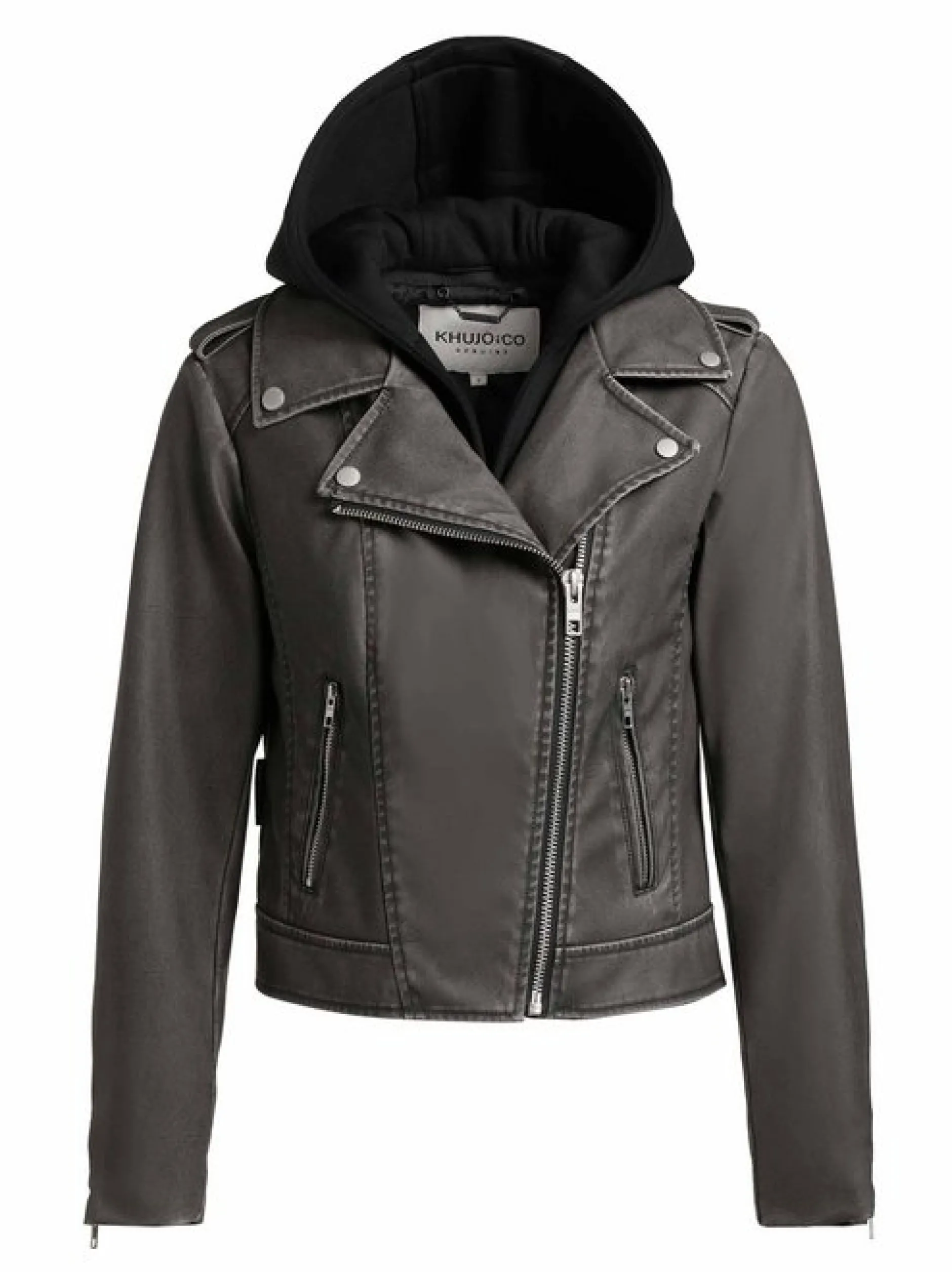 Khujo Damen Kunstlederjacke - Yael in schlamm
