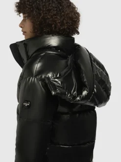 Khujo Damen Steppjacke - Devina Shiny-YM in grün schwarz