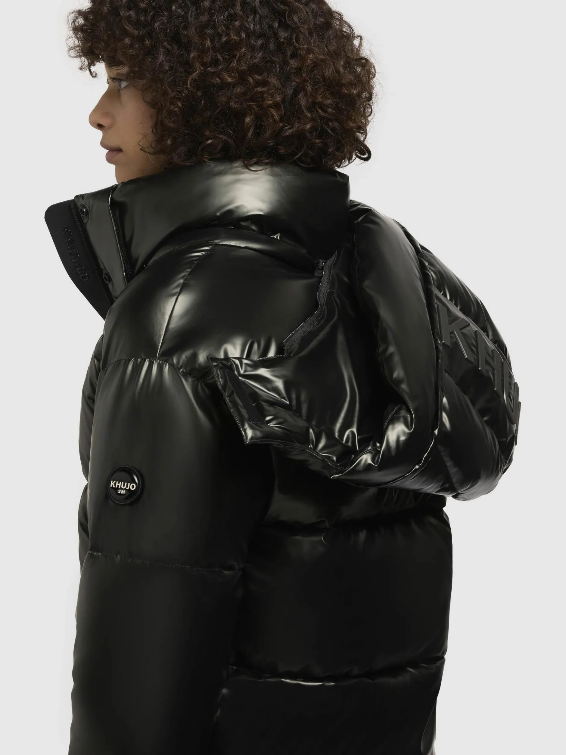 Khujo Damen Steppjacke - Devina Shiny-YM in grün schwarz