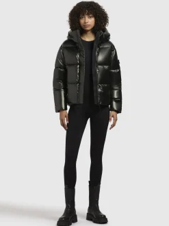 Khujo Damen Steppjacke - Devina Shiny-YM in grün schwarz