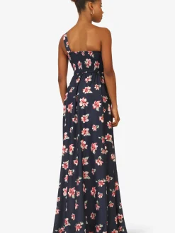 Kraimod Damen Abendkleid in blau rot - Länge: lang