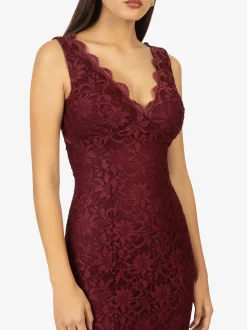 Kraimod Damen Abendkleid in bordeaux - Länge: lang