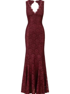 Kraimod Damen Abendkleid in bordeaux - Länge: lang
