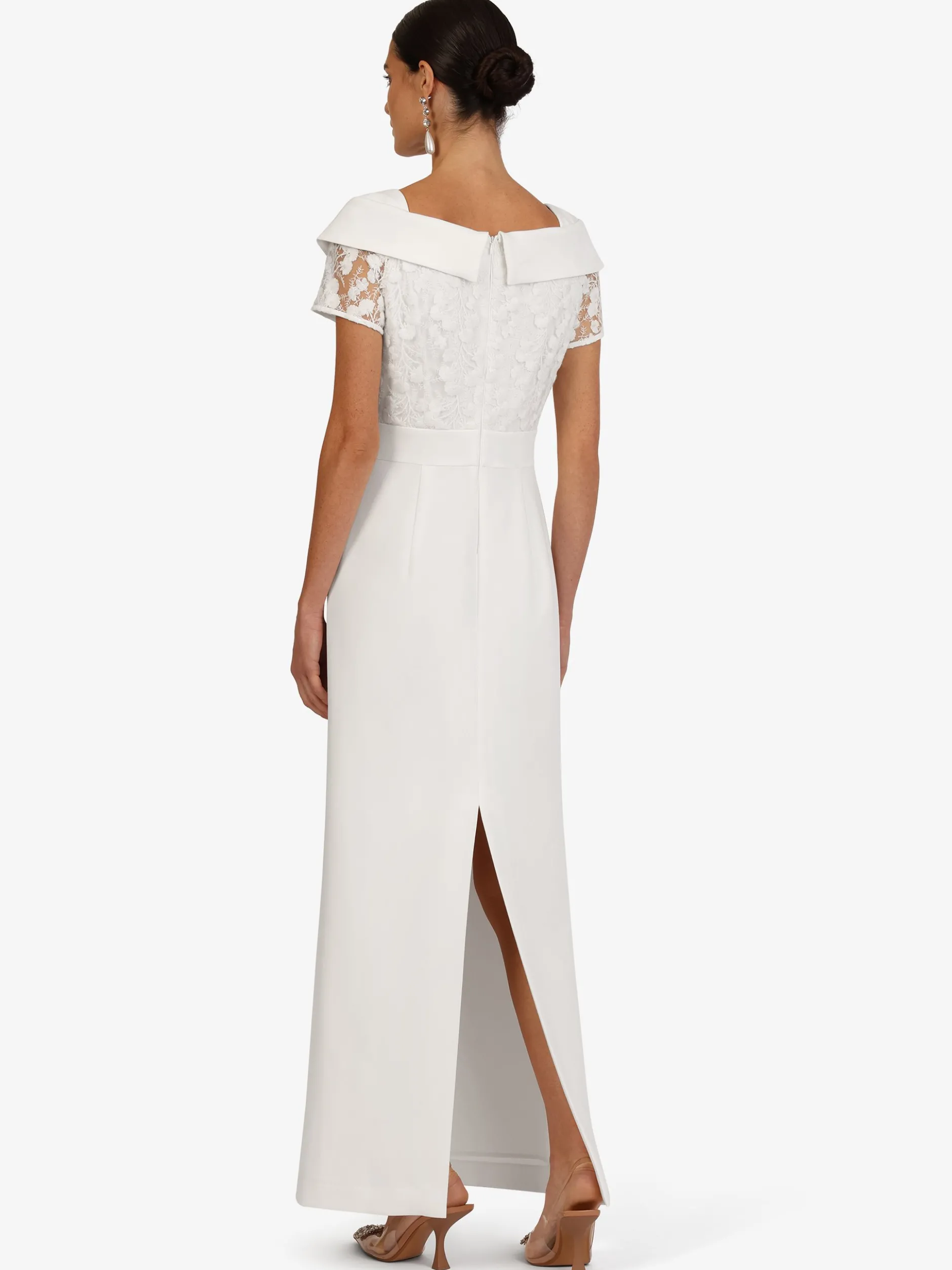 Kraimod Damen Abendkleid in weiß - Ausschnitt: Carmen