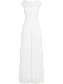 Kraimod Damen Abendkleid in weiß - Ausschnitt: Rundhals
