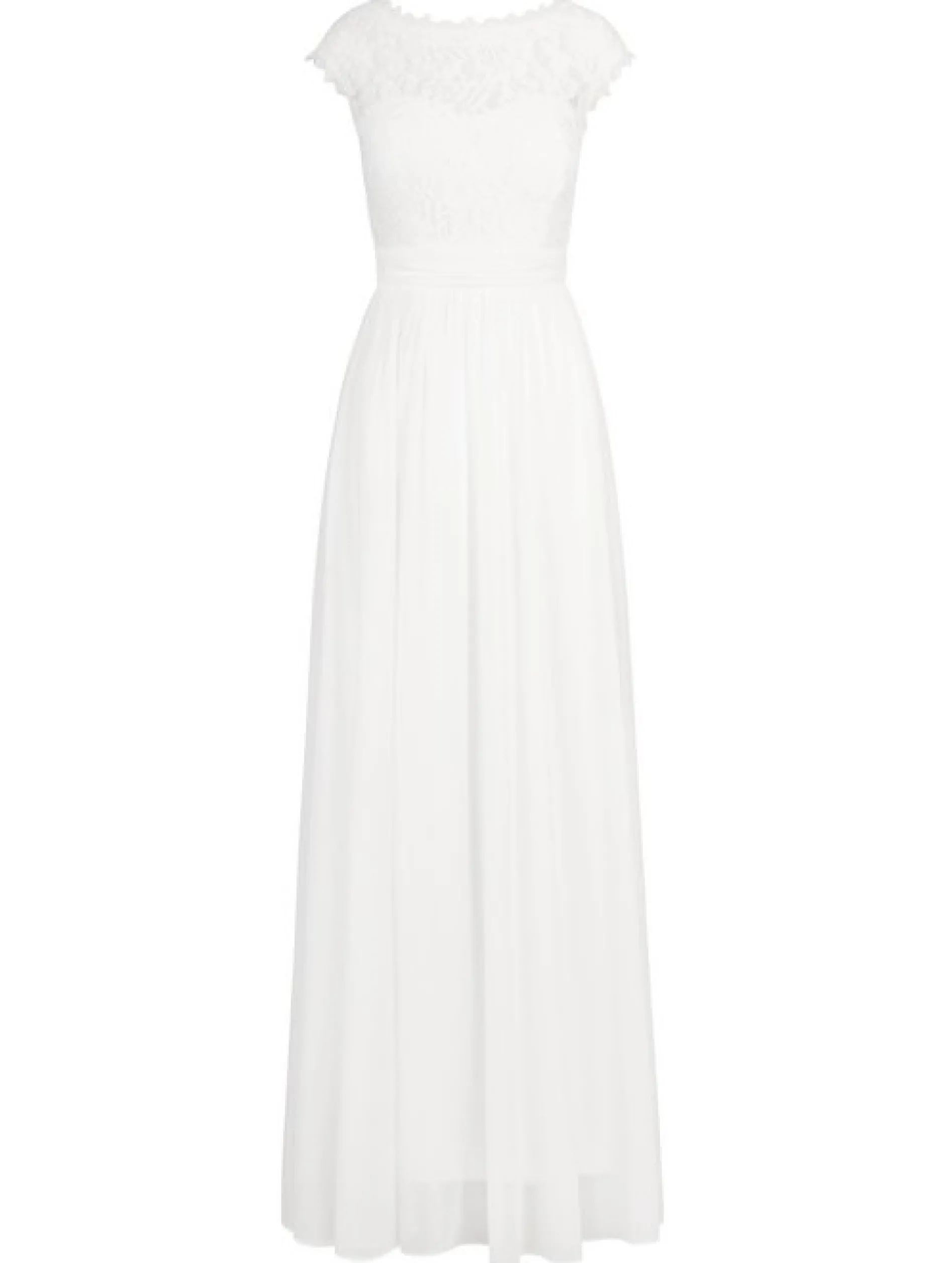Kraimod Damen Abendkleid in weiß - Ausschnitt: Rundhals