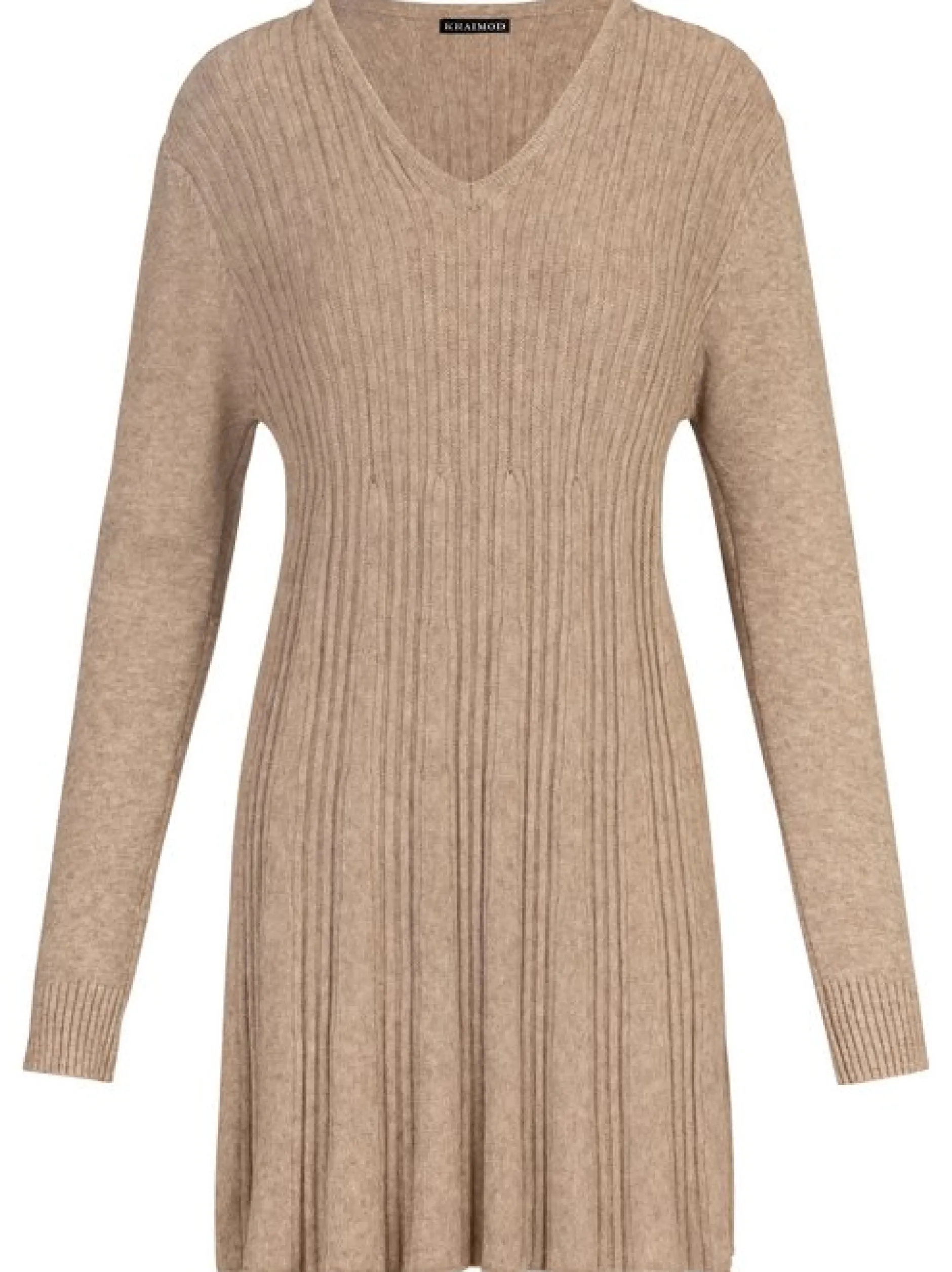 Kraimod Damen Strickkleid in taupe - Ärmel: langarm