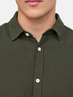 Kronstadt Herren Hemd Langarm - KSAvery in khaki