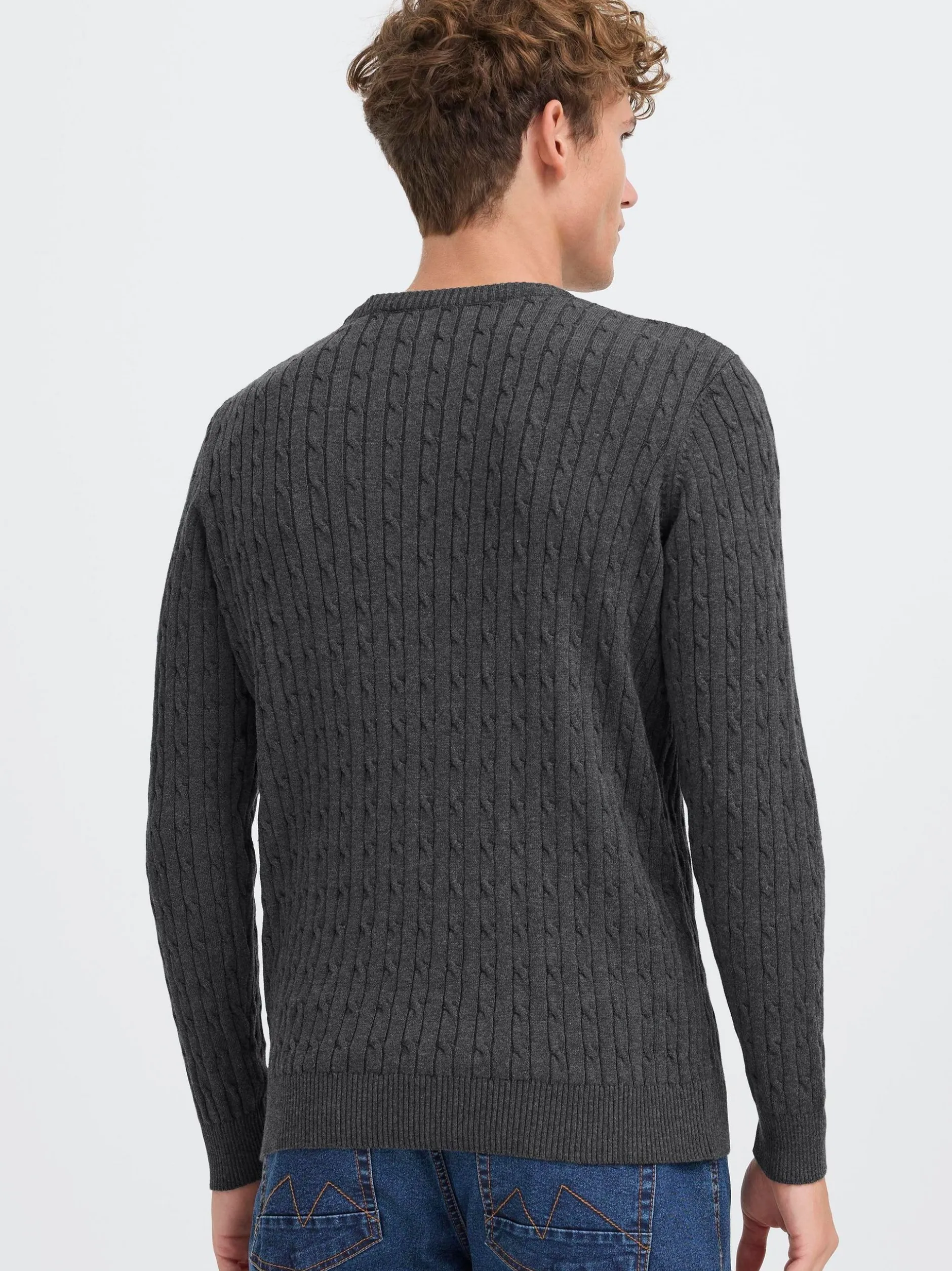 Kronstadt Herren Strickpullover - KSCall in anthrazit