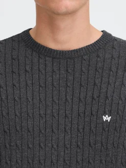Kronstadt Herren Strickpullover - KSCall in anthrazit