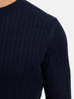 Kronstadt Herren Strickpullover - KSCable in blau