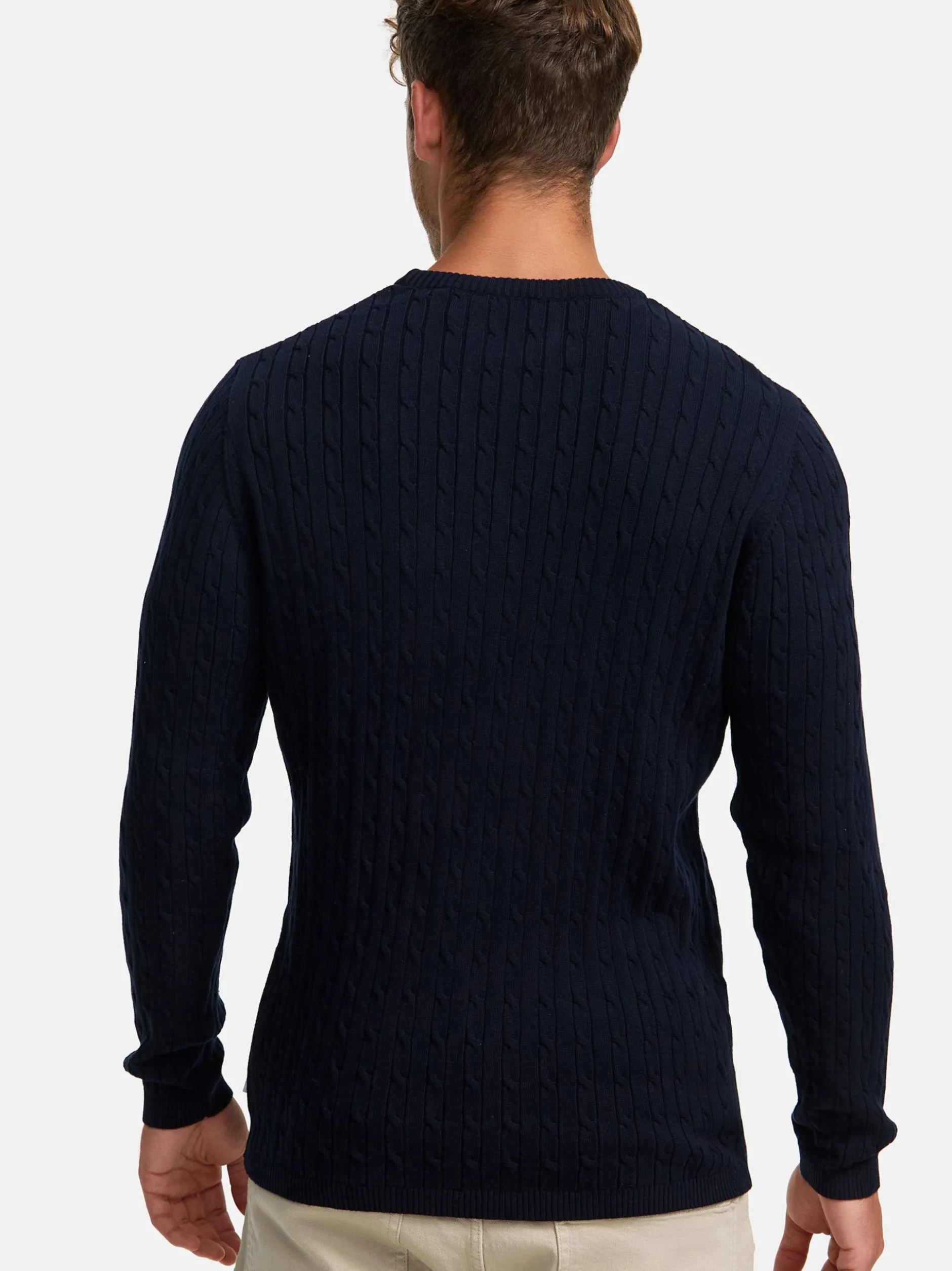 Kronstadt Herren Strickpullover - KSCable in blau