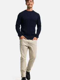 Kronstadt Herren Strickpullover - KSCable in blau