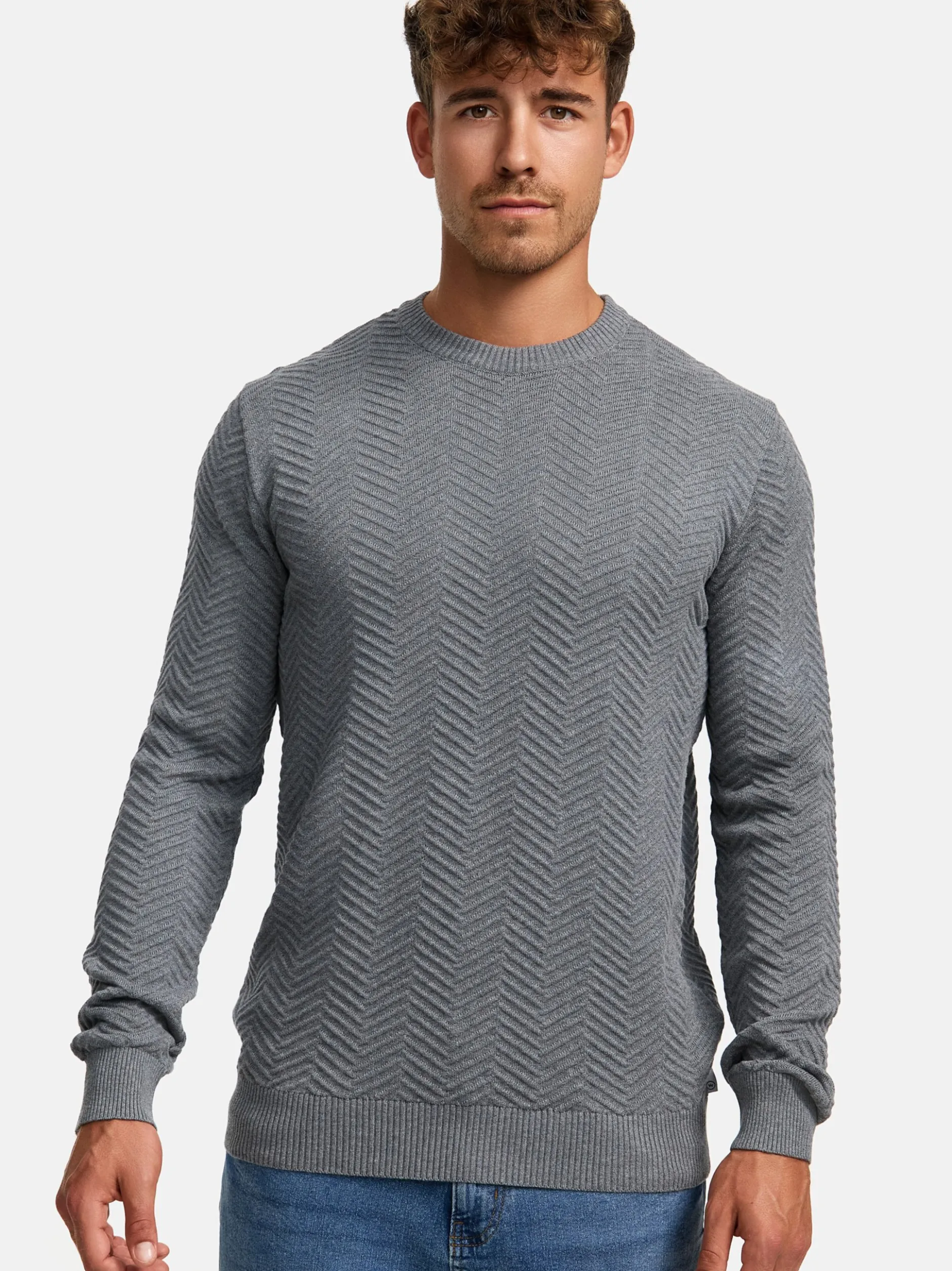 Kronstadt Herren Strickpullover - KSCarlo in hellgrau