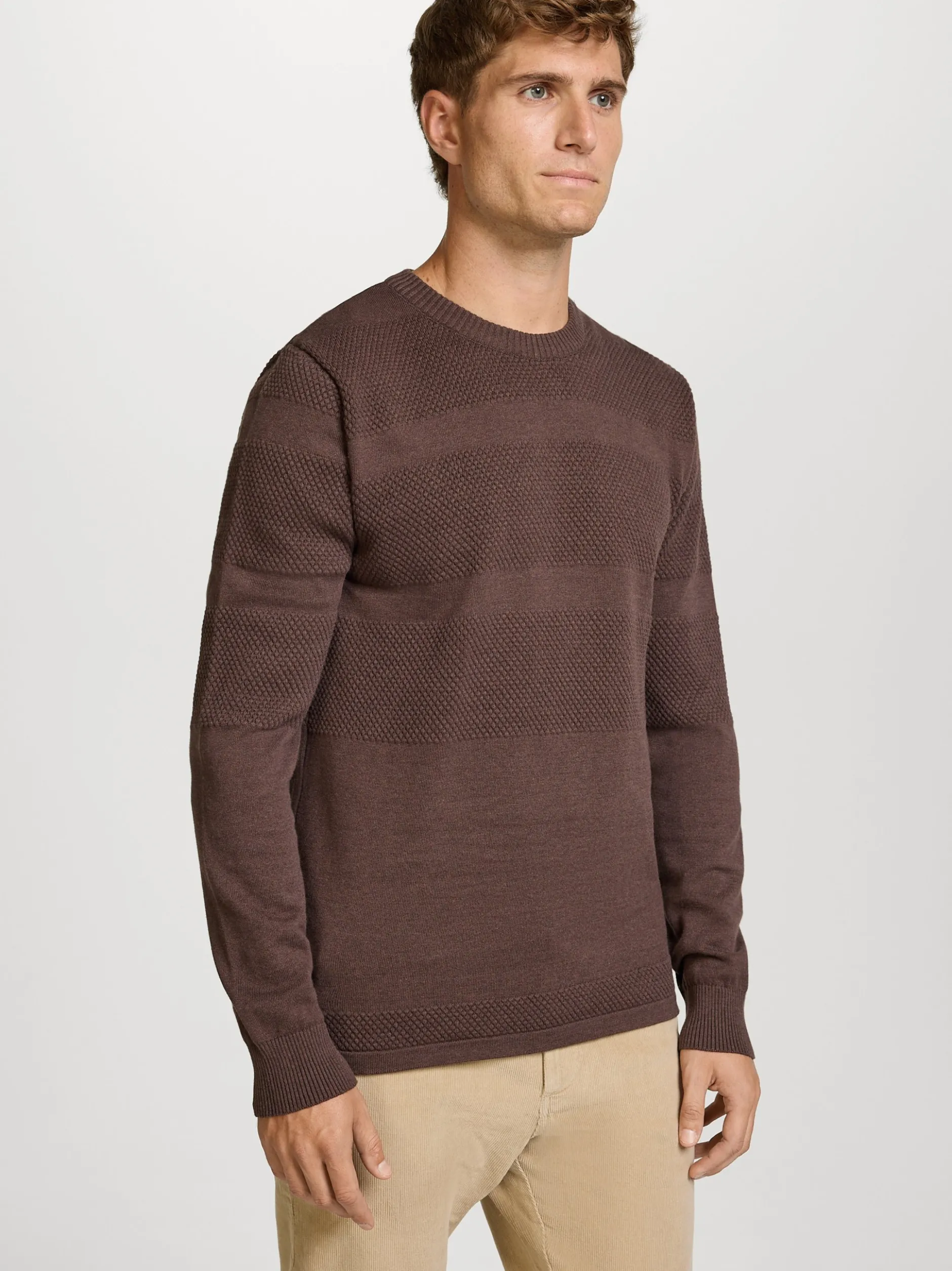 Kronstadt Herren Strickpullover - KSHannes in braun
