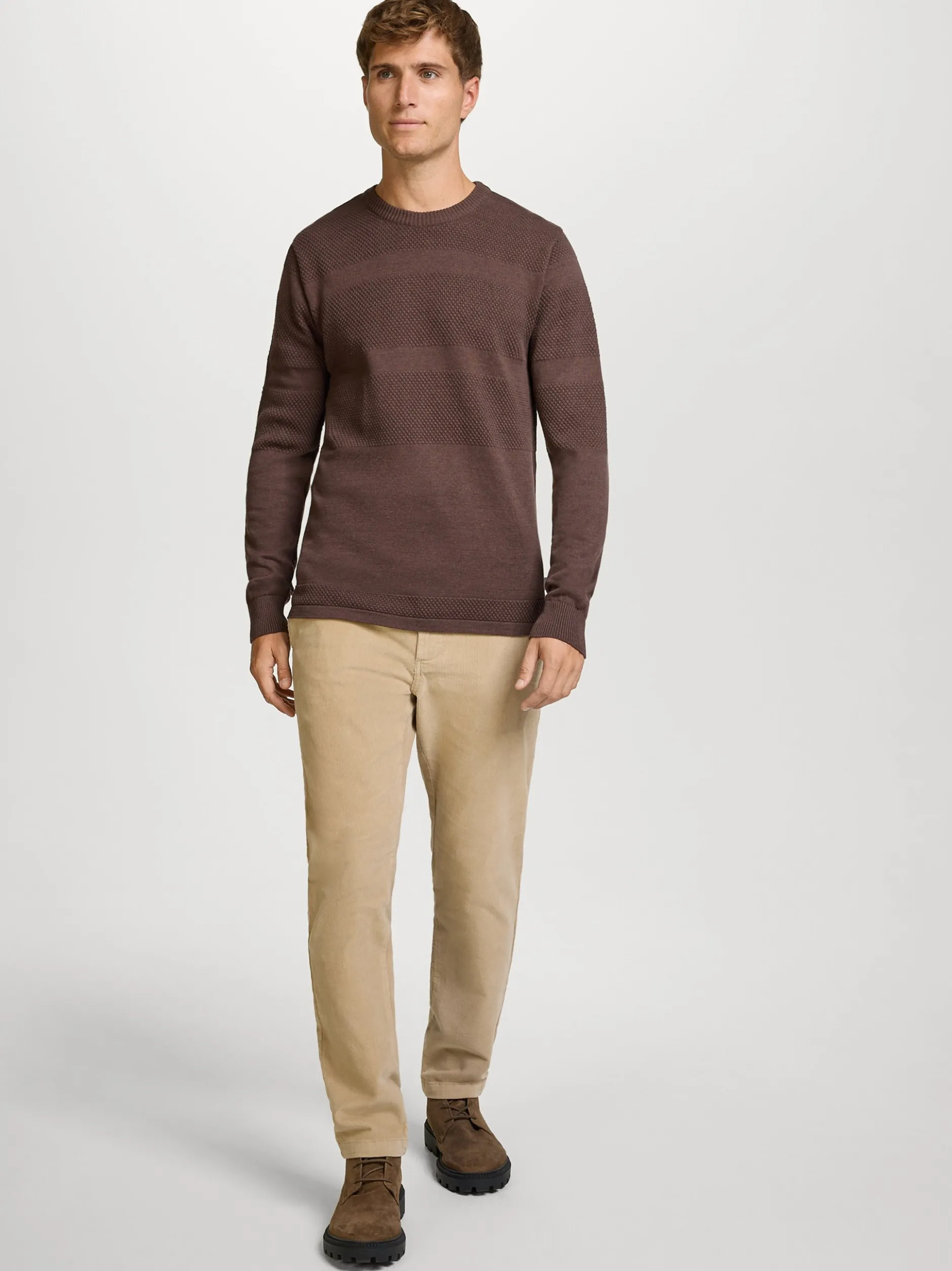 Kronstadt Herren Strickpullover - KSHannes in braun