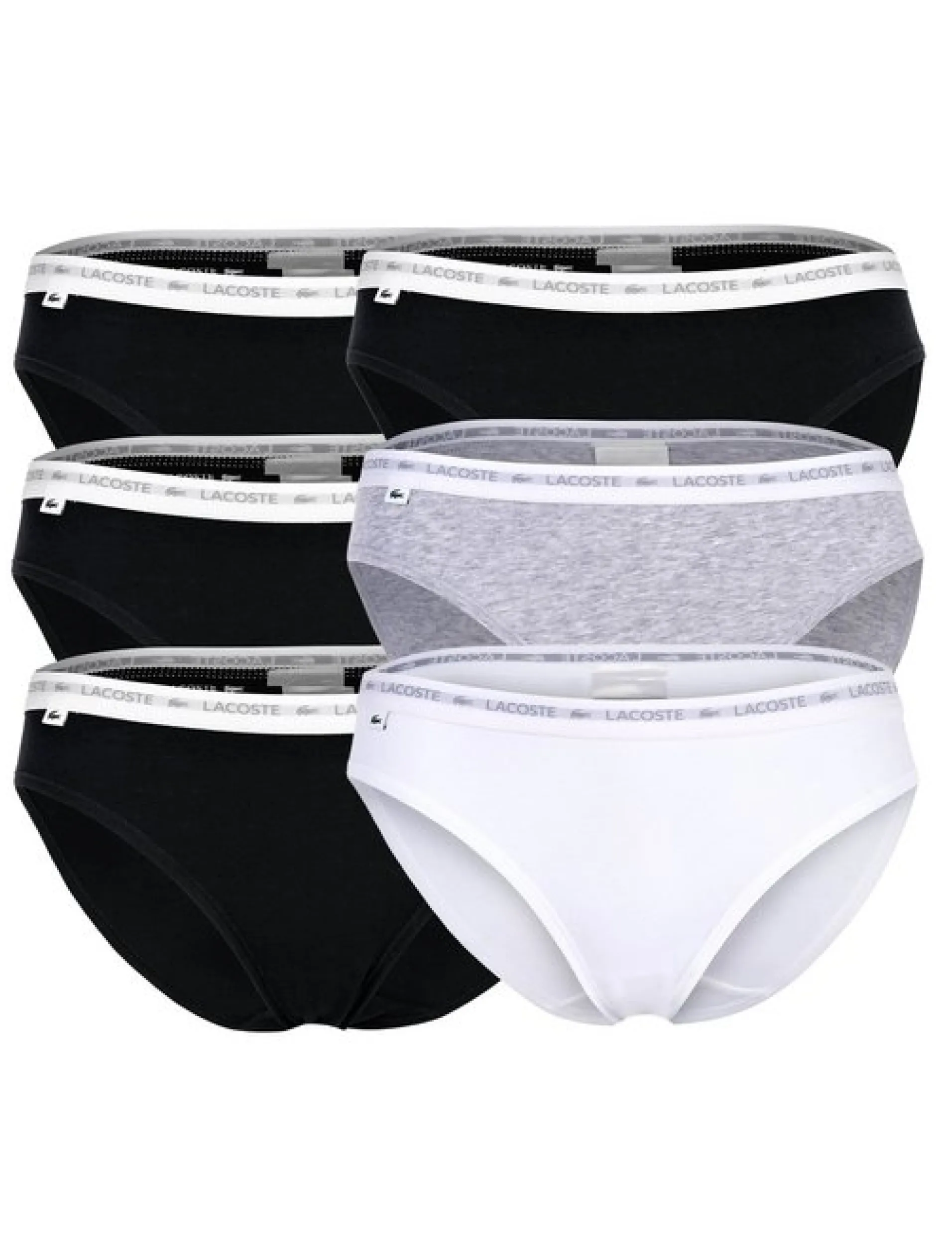 Lacoste Damen Slip 6er Pack in mehrfarbig