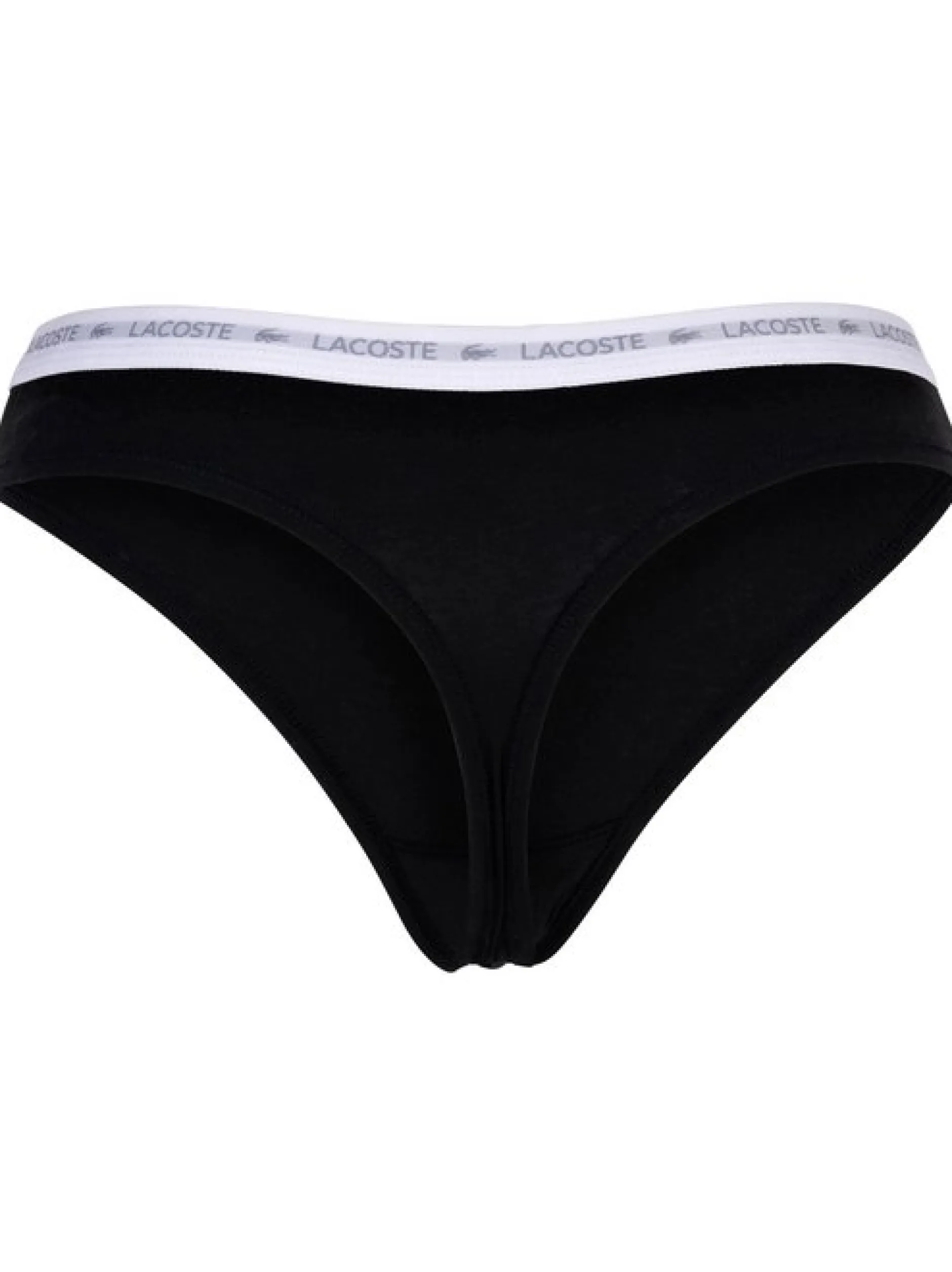 Lacoste Damen String 3er Pack in schwarz
