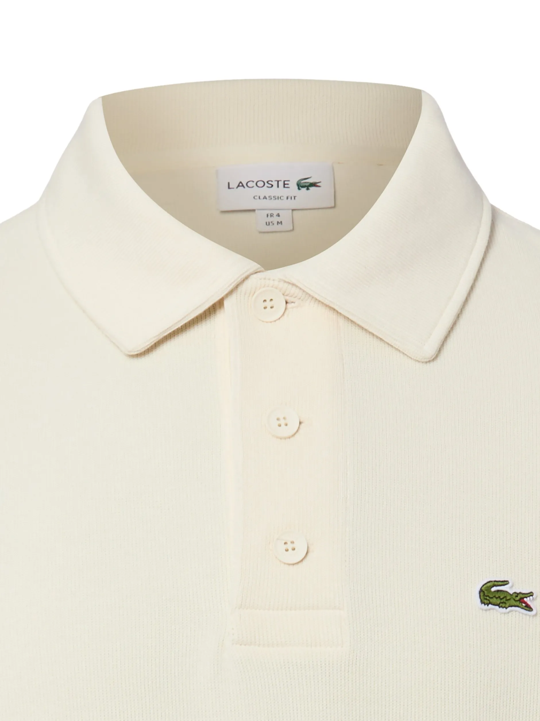Lacoste Herren Polo-Sweatshirt in ecru - Ärmel: langarm