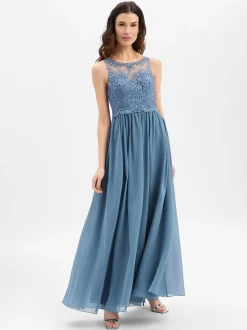 Laona Damen Abendkleid in blau - Ausschnitt: Rundhals