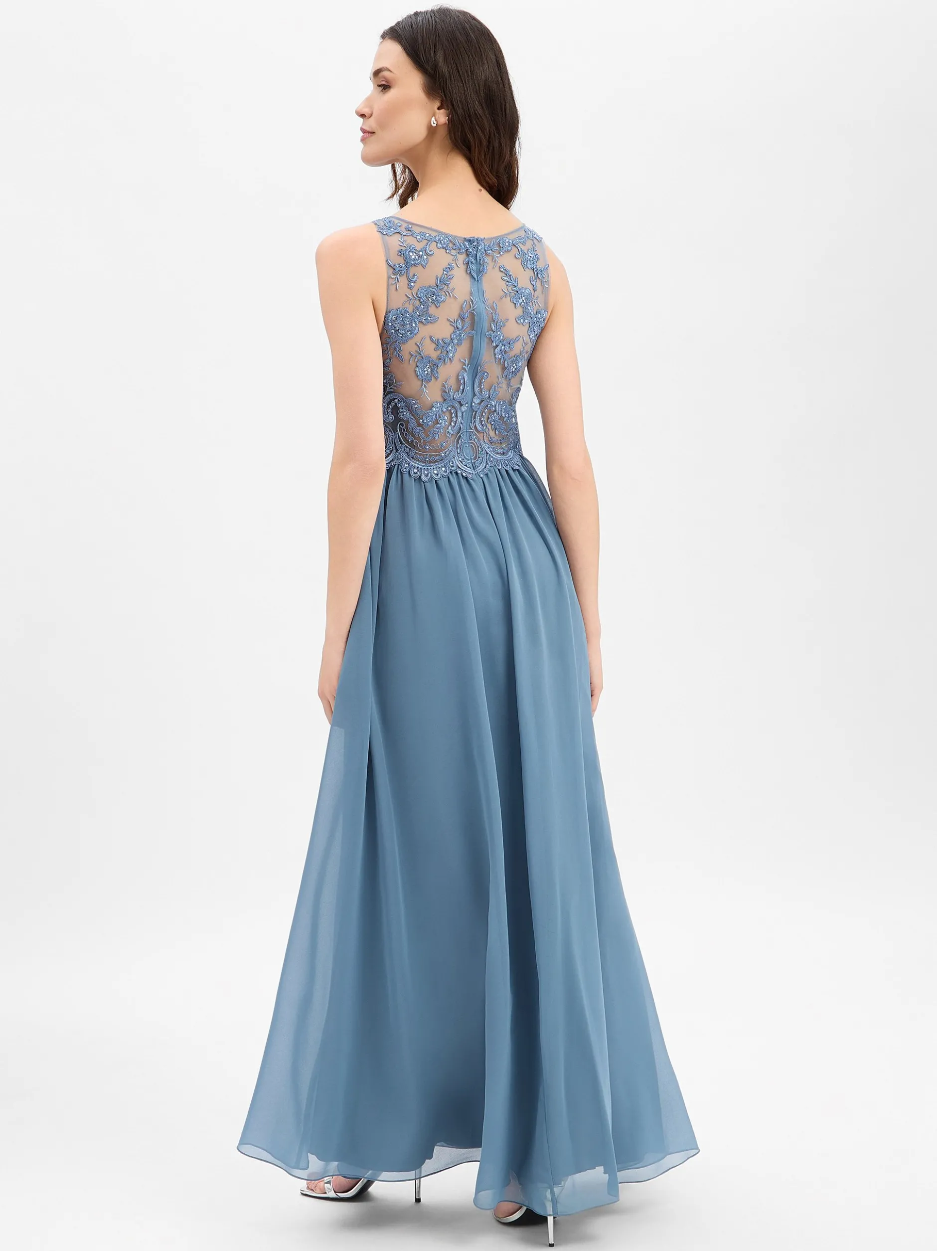 Laona Damen Abendkleid in blau - Ausschnitt: Rundhals