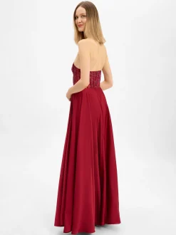 Laona Damen Abendkleid in bordeaux - Ärmel: ohne Arm