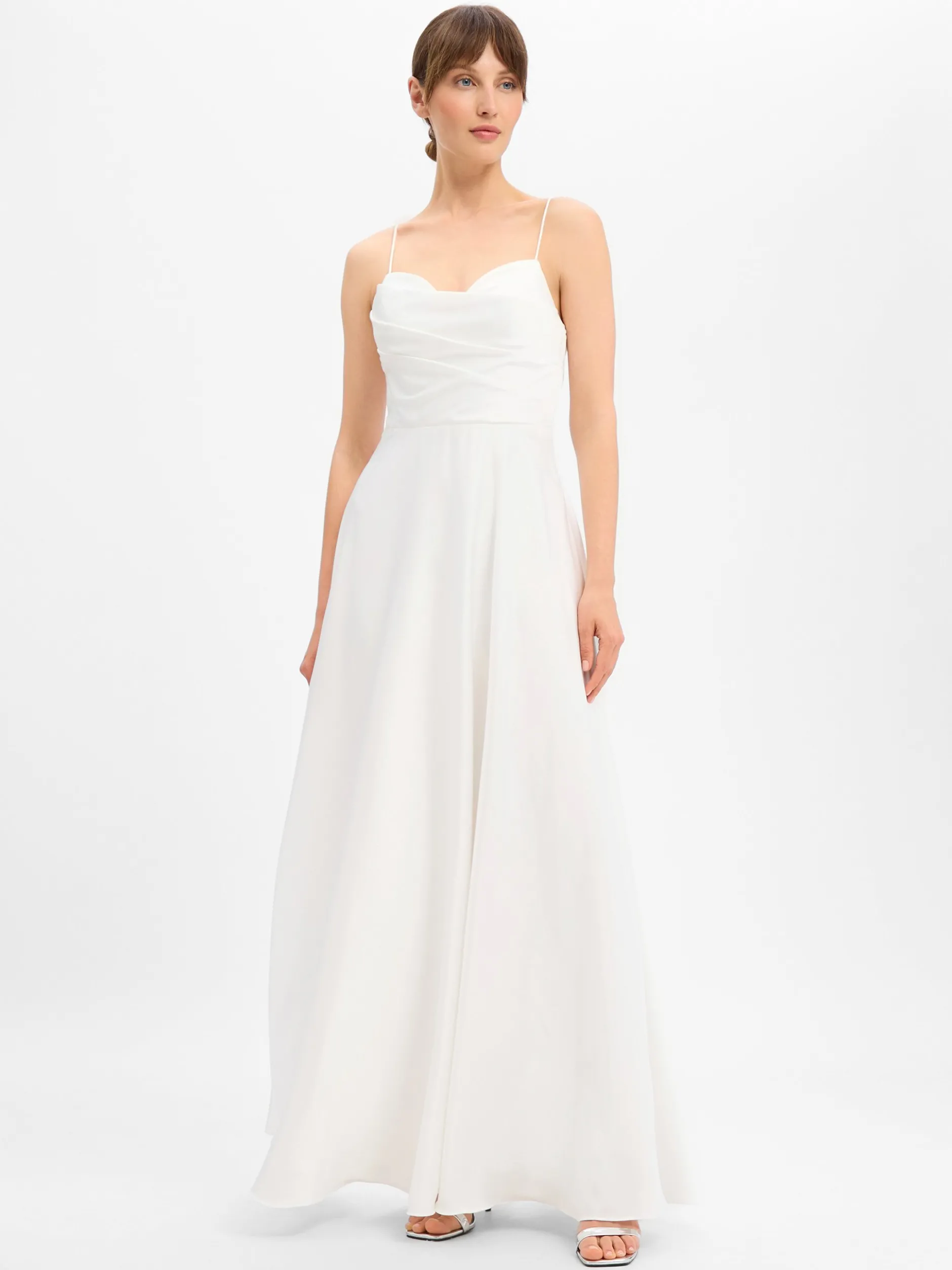 Laona Damen Abendkleid in ecru - Ärmel: ohne Arm
