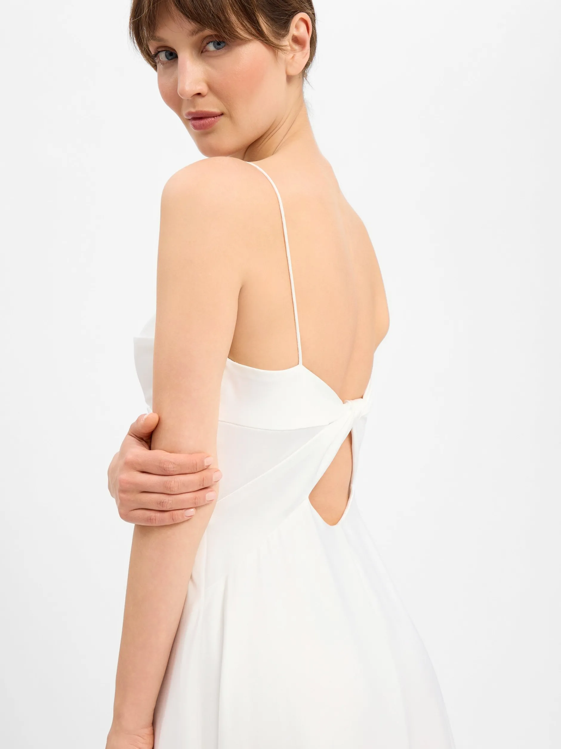 Laona Damen Abendkleid in ecru - Ärmel: ohne Arm