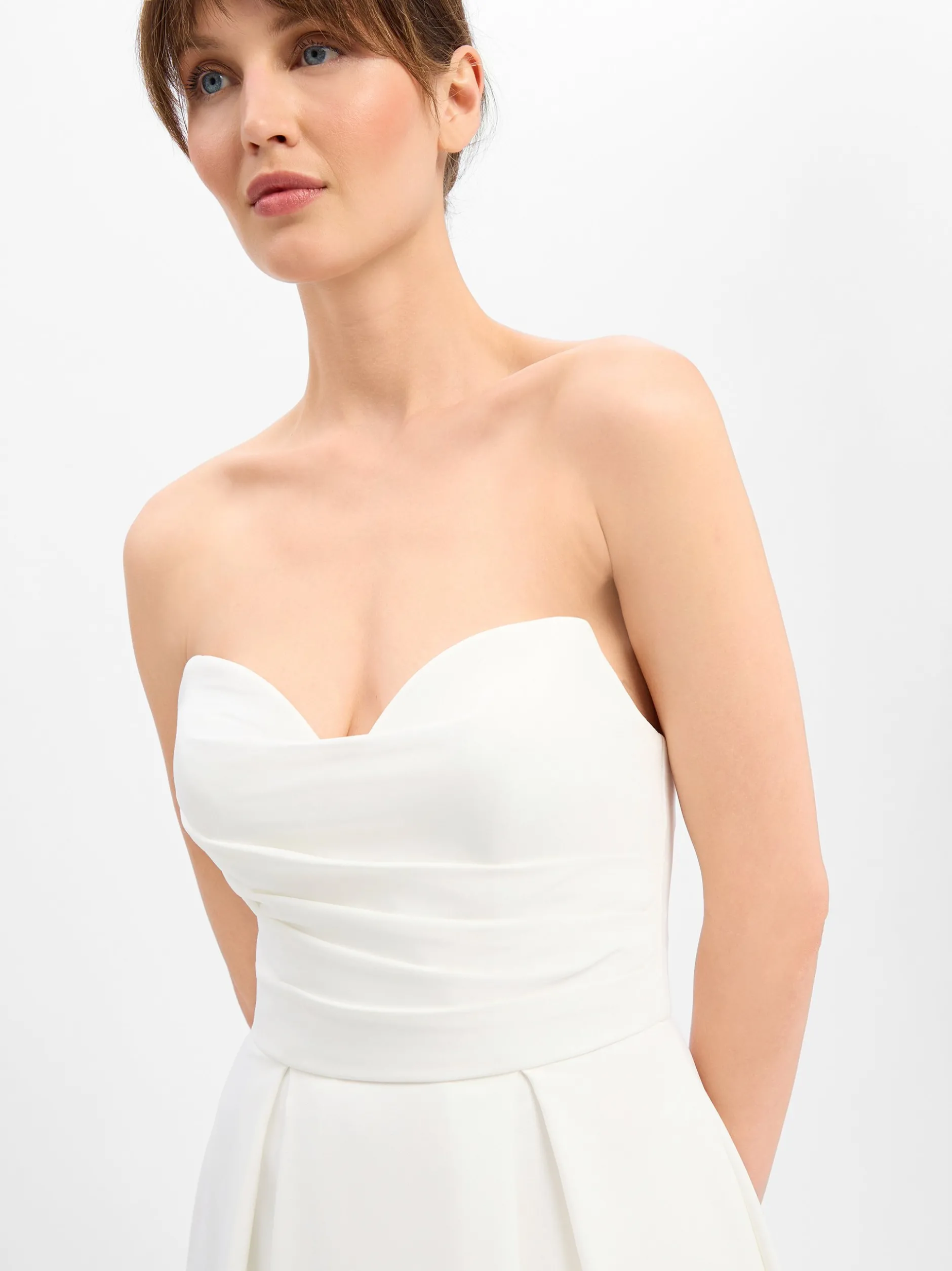Laona Damen Abendkleid in ecru - Ärmel: ohne Arm