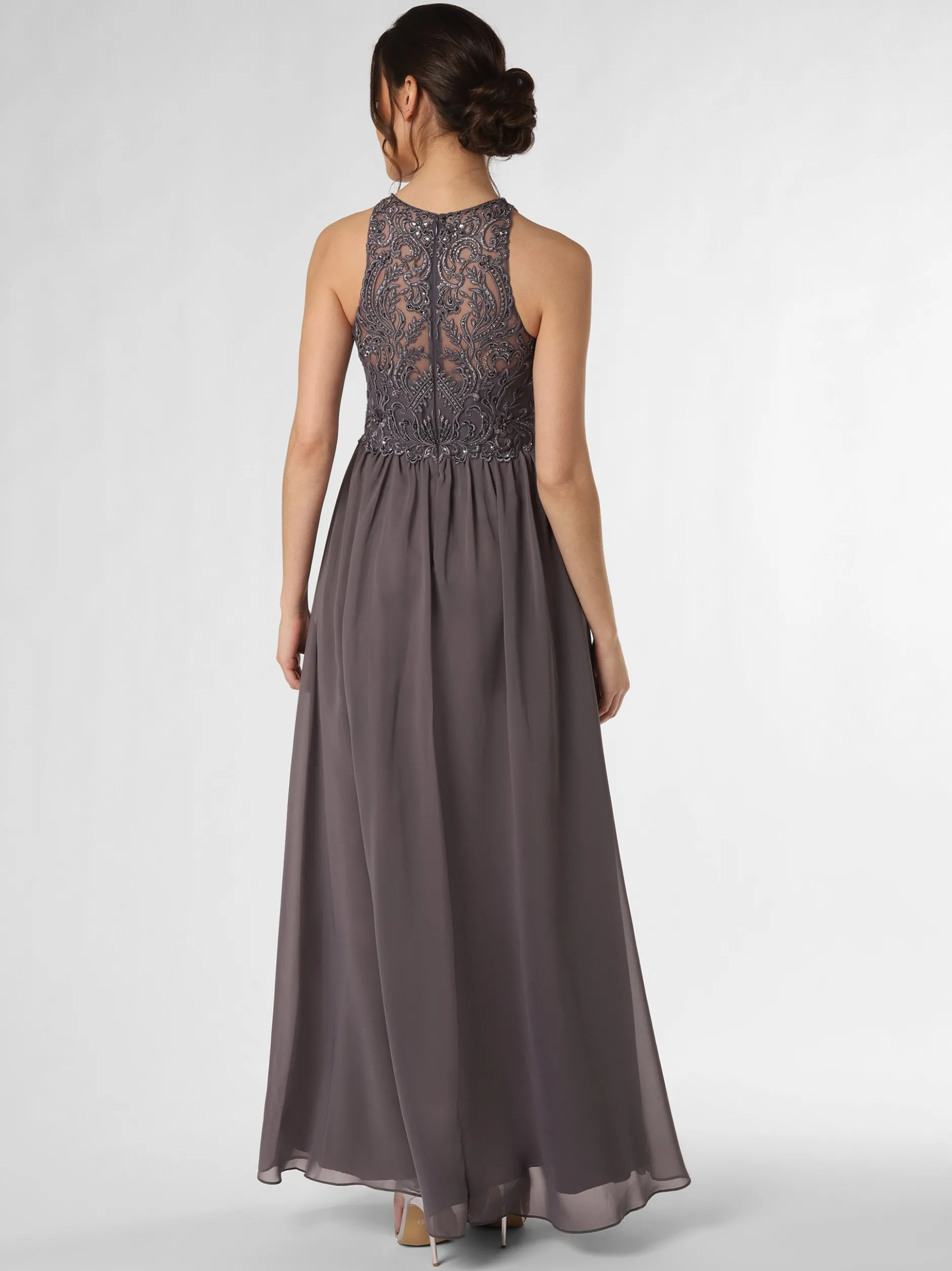 Laona Damen Abendkleid in grau - Ausschnitt: Rundhals